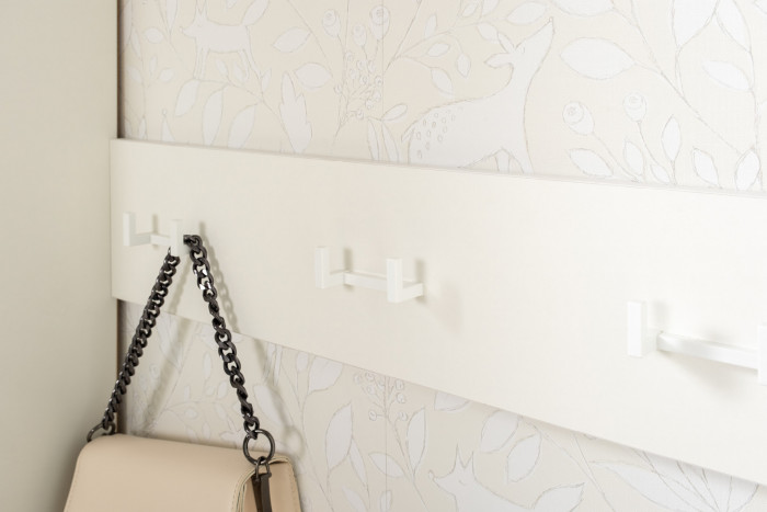 Октава 15.14.02 Вешалка + 15.14.02 Вешалка, белый шагрень