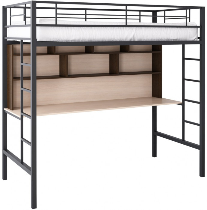 Кровать-чердак Севилья 1.2 (Венге, Черный)