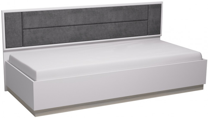 Кровать Аурелио 80, Блэквуд Сатиновый - Белый