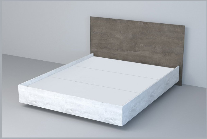 Кровать 1,4 арт.031 (ЛДСП) ЛН. (Дуб Крафт Золотой/Камень Темный)