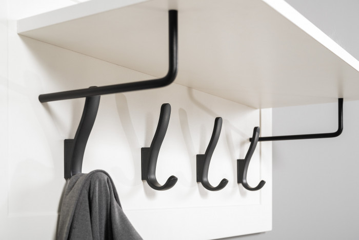 Остин Прихожая 46, белый шагрень/дуб крафт золотой