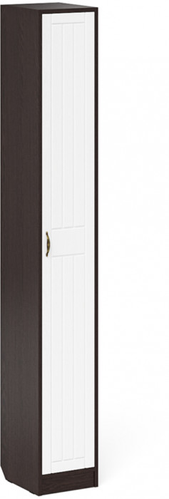 Прихожая П-6 Компоновка № 29, венге/фасады МДФ белое дерево фрезеровка прованс