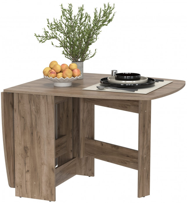 Стол-книжка раскладной 1-65М1дкт, дуб крафт табачный