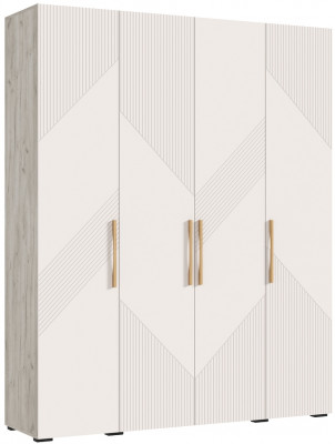 Шкаф 4-х створчатый 1800 Ирис, Крафт серый/Кашемир