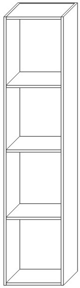 Шкаф навесной 2Д Альда, Черный