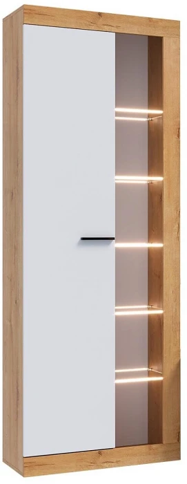 Прага Модульная Гостиная, вариант №2, Дуб Вотан/Белый глянец