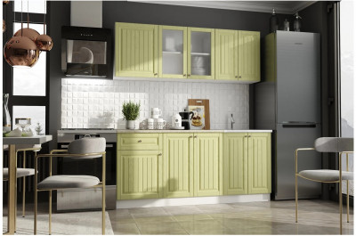 Кухня Хозяюшка МДФ 1800 (Трюфель, Белый)