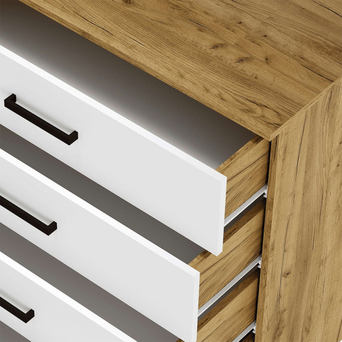 Комод "Евро" КМ-02 крафт/белый