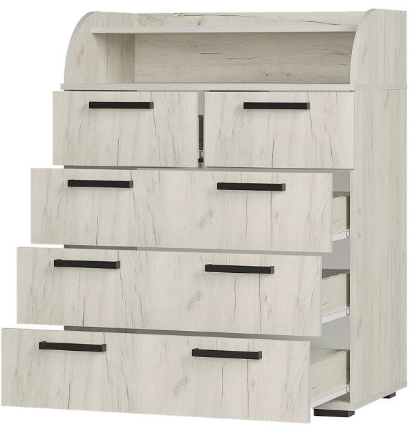 Комод "Стандарт №1" NEW (800х1020х460) дуб крафт белый