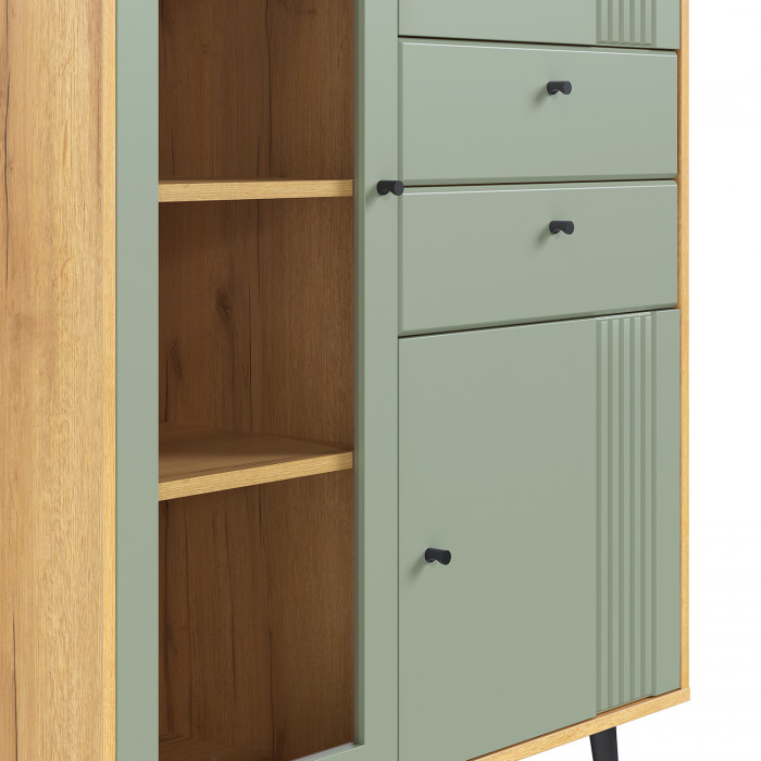 Шкаф низкий (1 стеклодверь)  Вега Саксония