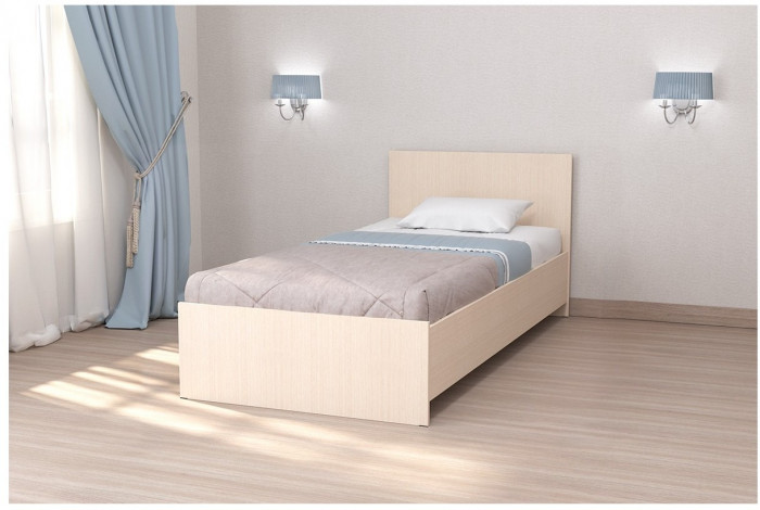 Кровать арт.032, низкий щиток, 90 (Бетон светлый)