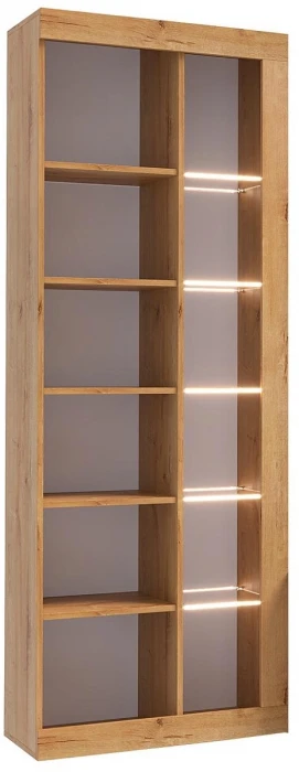 Прага Модульная Гостиная, вариант №2, вотан/Черный глянец