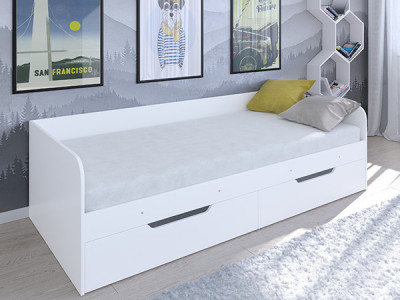 Кровать Астра одноярусная Белый/Белый