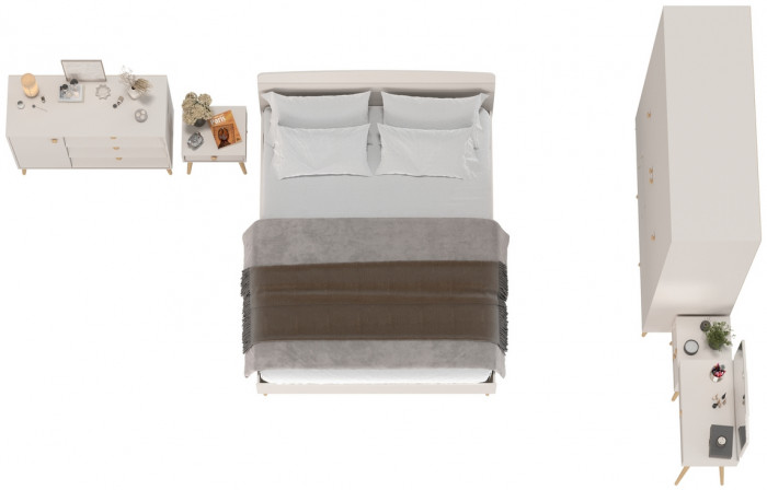 Афина Спальня 31-1600, кашемир серый