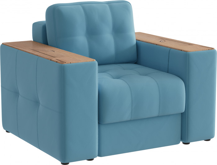 Кресло Нави, Светло-голубой/Дуб канадский