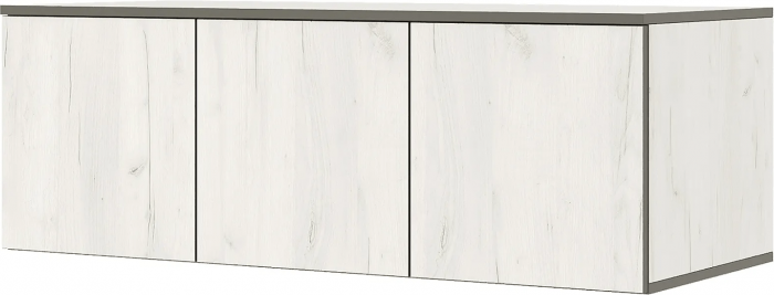 Норд Шкаф трехстворчатый 1200 + Норд Антресоль к шкафу 1200 Дуб Крафт белый