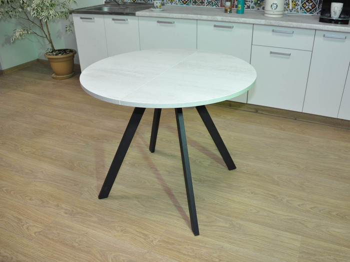 Обеденная группа Нарди / Стул Х 4 шт. / Бетон белый/черный / бид 15