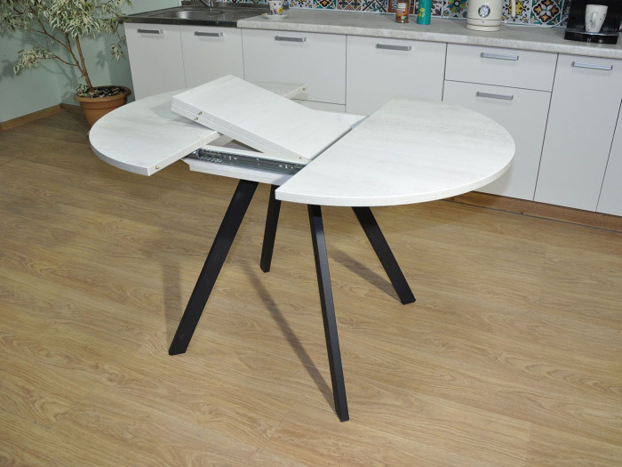 Обеденная группа Нарди / Стул Х 4 шт. / Бетон белый/черный / бид 15