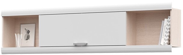 Симба надстройка одноярусной кровати (1942*478*266) дуб белфорт/белый глянец