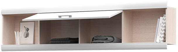 Симба надстройка одноярусной кровати (1942*478*266) дуб белфорт/белый глянец