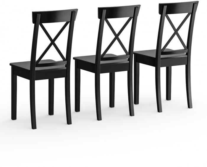 Три стула Мебель--24 Гольф-14 разборных, цвет венге, деревянное сиденье венге, ШхГхВ 41х42х95 см., от пола до верха сиденья 47 см.