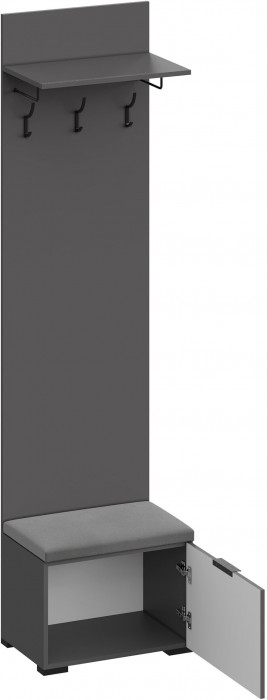 Модульная Прихожая Эмэ, набор №2, Графит/Графит золото, Simple 27