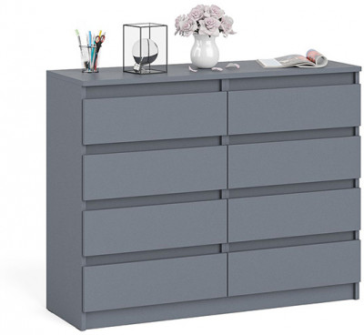 Мори Комод МК1200.8, цвет графит, ШхГхВ 120,4х41х94 см.