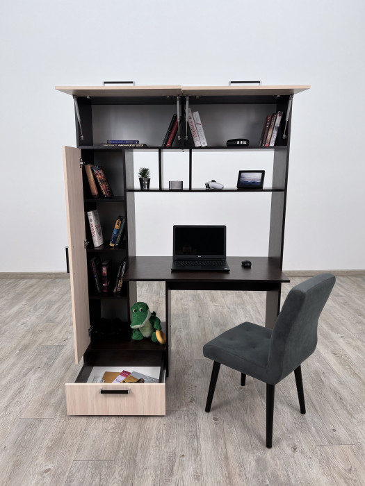 Компьютерный стол Квартет-11, Дуб крафт табачный/Дуб крафт белый