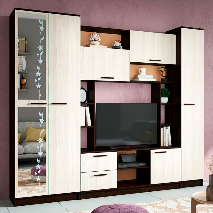 Гостиная "Флора" (2700х2100х540) венге/лоредо