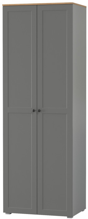 Остин 13.224 Шкаф, цвет серый графит/дуб крафт золотой, ШхГхВ 80х54,3х229,6 см.
