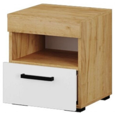 Адель тумба прикроватная дуб крафт золотой/белый