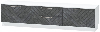 Тумба-4 под ТВ напольная "Иннэс-7", Белый/Бетон графит