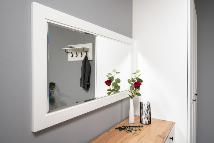 Остин Прихожая 26, цвет белый шагрень/дуб крафт золотой, ШхГхВ 280х54,3х229,6 см., универсальная сборка