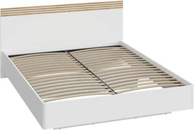 Кровать парящая 120 КР-410-16-12 с ортопед основанием, Белый/Профиль МДФ Дуб вотан