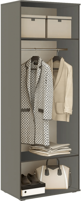 Норд Шкаф двухстворчатый 800 + Антресоль 800 графит