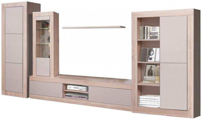 Набор мебели для гостиной "Лондон", набор 2 - Дуб сонома/Капучино светлый