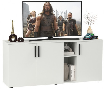 Эйр Гостиная 16.55 Тумба под ТВ, белый шагрень