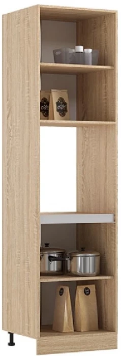 Кухня МДФ Карина Пенал (для встраиваемой бытовой техники) Пластер Аворио/Сонома