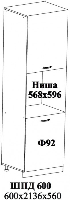 Ф-92 Катрин (ШПД 600) МДФ софт вайт