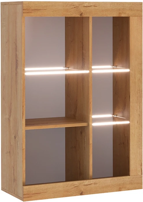 Прага Модульная Гостиная, вариант №3, Дуб Вотан/Черный глянец