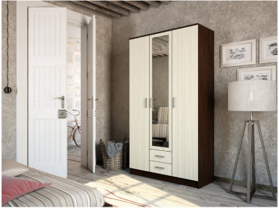 Трио Шкаф трёхдверный, Венге / Лоредо (Венге / лоредо)