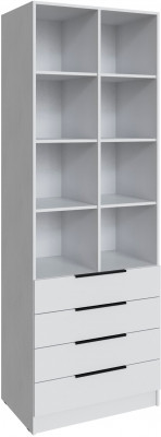 Стеллаж Мадрид (0,8) с 4 ящ., Белый