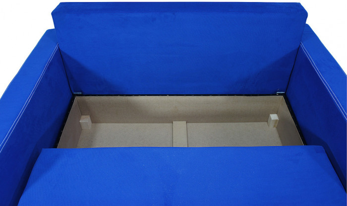 Диван аккордеон Марс велюр синий 160