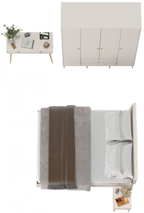 Афина Спальня 33-1600, кашемир серый