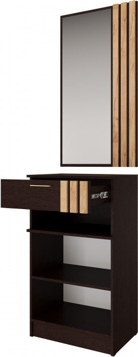Кано Тумба с зеркалом КПТ венге/дуб крафт золотой