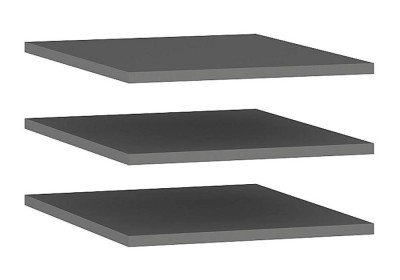 Полка ПЛ-20 (Ш:376 мм х Г:480 мм) для Симпл ШК-13 графит