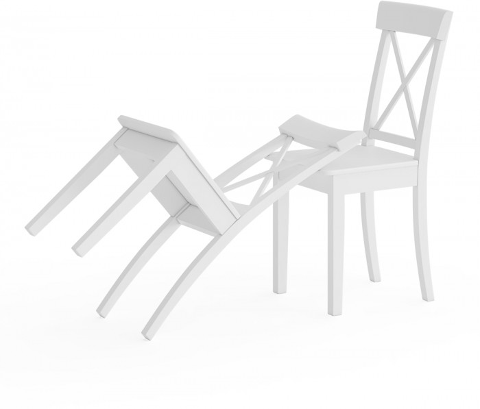Два стула Мебель--24 Гольф-14 разборных, белый