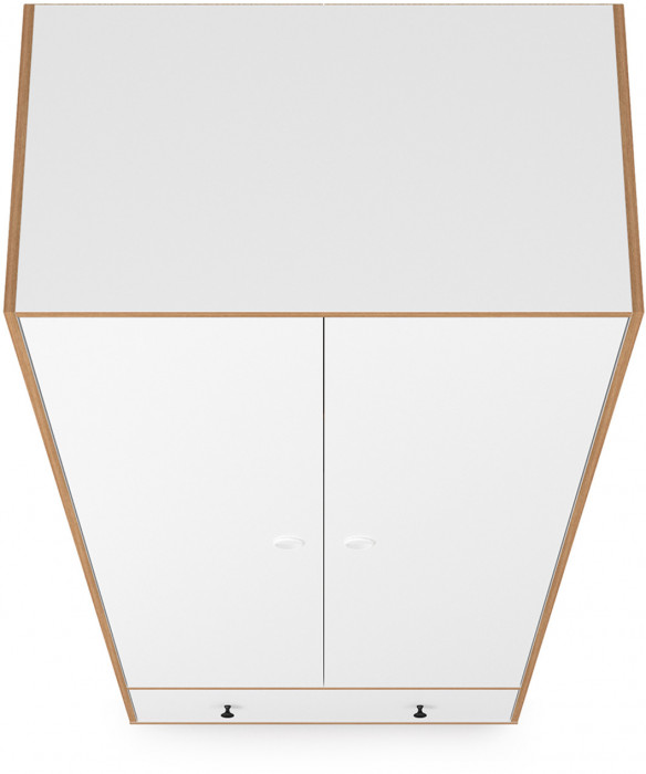Вуди 13.138 Шкаф для одежды, цвет белый премиум/дуб крафт золотой, ШхГхВ 86х49,7х205 см.