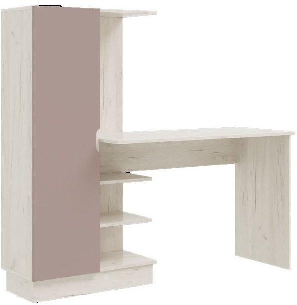 Юниор-4 Компьютерный стол (Шарли бриз, Крафт белый)