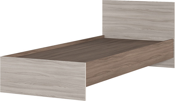 КР 554 Бася ЛДСП кровать 800 шимо темный/шимо светлый